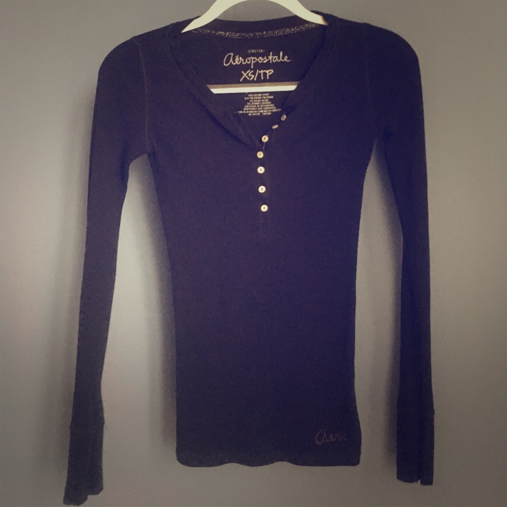 Aeropostale black Henley